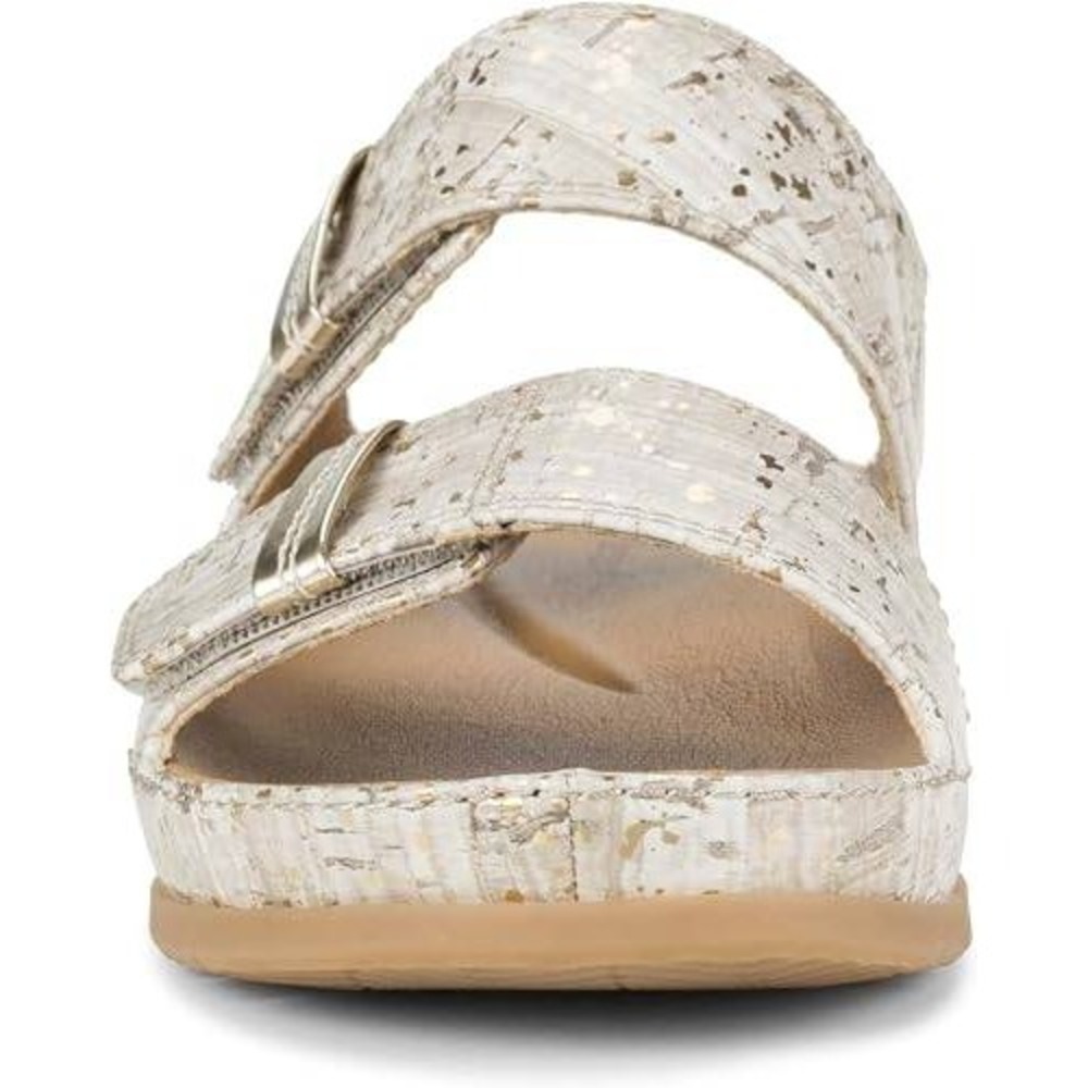 Baretraps Womens Wisteria Slide Sandals Cream Metallic Cork Print Size 11 M NWT - Picture 5 of 6